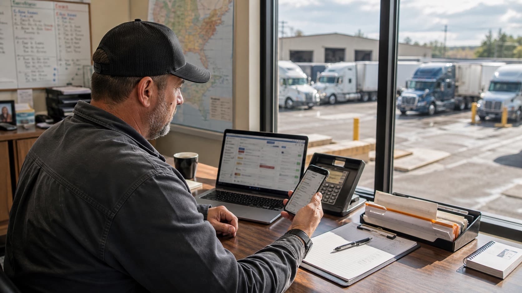 Owner-operator mobile freight workspace